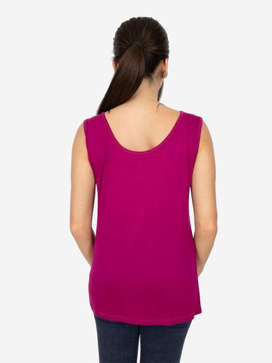 Canotta Donna Curvy Oversize a Spalla Larga in Viscosa Elasticizzata
