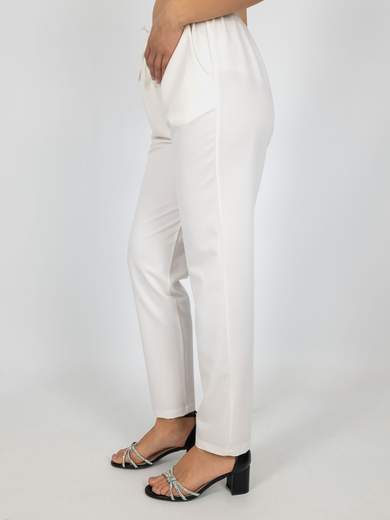 Pantalone Donna Estivi A Sigaretta Con Elastico E Coulisse In Vita