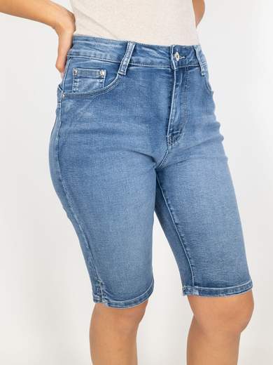 Bermuda Jeans Donna Curvy Push Up Vita Alta Elasticizzati SUP02-CY85