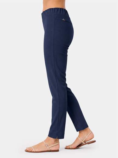 Pantaloni Donna Estivi Elasticizzati Slim Fit con Vita Elasticizzata Made in Italy