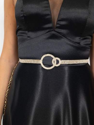 STRABELLO Cintura Gioiello Donna con Strass e Chiusura Regolabile – Modello Elegante ZSP-22134