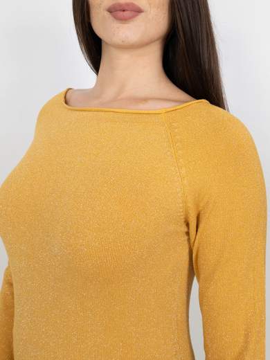STRABELLO Maglia Scollo A Barchetta Donna Manica Lunga In Lurex