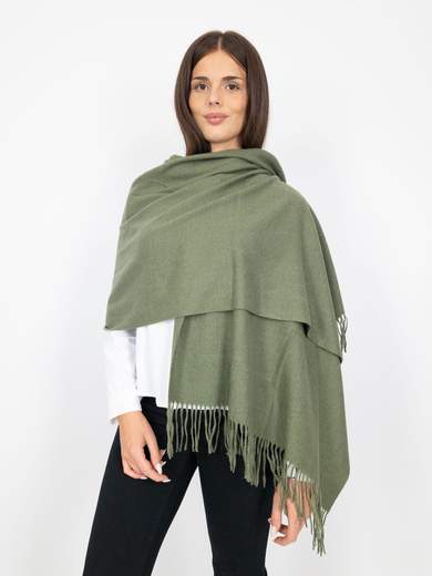 Sciarpa Donna Invernale Lunga Morbida Con Frange In Viscosa