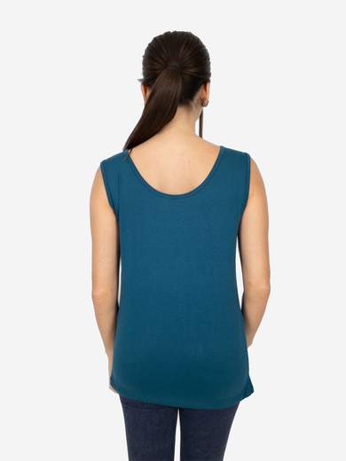 Canotta Donna Curvy Oversize a Spalla Larga in Viscosa Elasticizzata