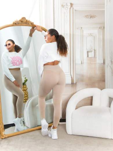 KOUCLA Leggings Modellanti a Vita Alta con Scrunch 0000HL-1367