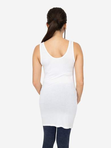 Women's Long Slim Fit Tank Top – Basic Stretch Viscose Model