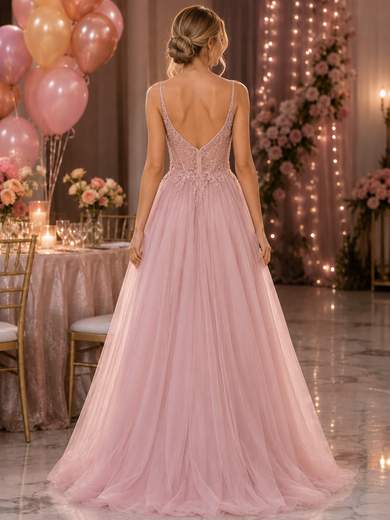 Princess Long Gown with Rhinestones and Tulle Skirt 97680F
