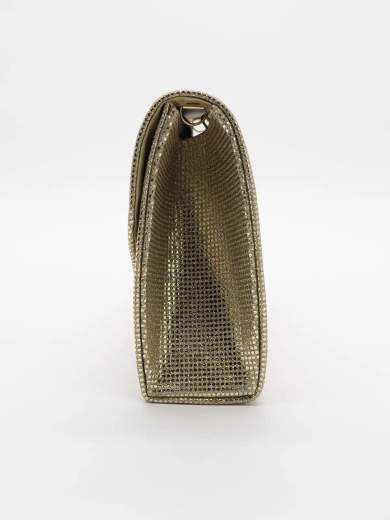 JESSICA Pochette Elegante da Sera Oro con Strass e Tracolla Rimovibile A-2485-ORO