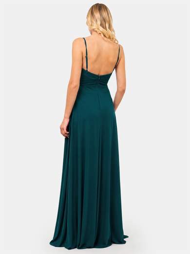 Abito lungo da cerimonia elegante in georgette