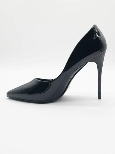 Scarpe décolleté nere lucide con tacco stiletto