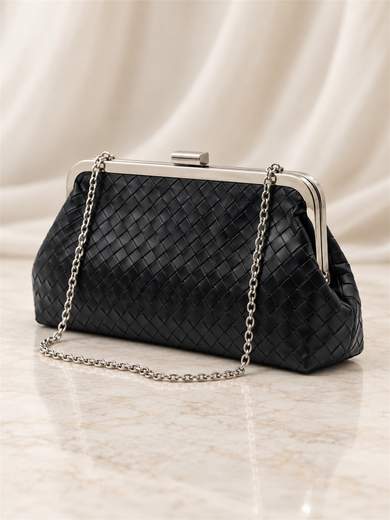 BACI E ABBRACCI Pochette Nera Elegante da Cerimonia TC2942-NERO