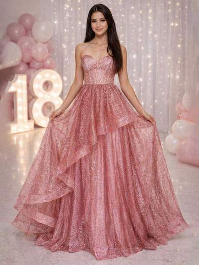 Elegant Glitter Princess 18th Birthday Dress