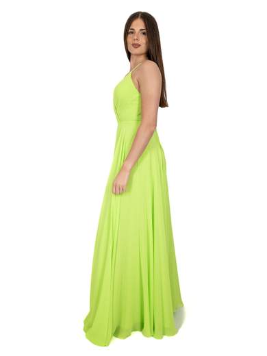 ALLURE Abito lungo cerimonia elegante con scollo a V incrociato