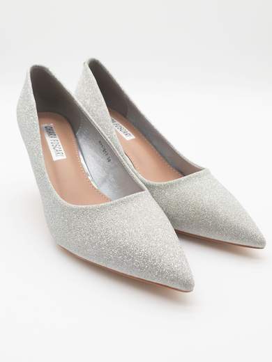 Décolleté Argento Glitterato con Tacco 7,5 cm