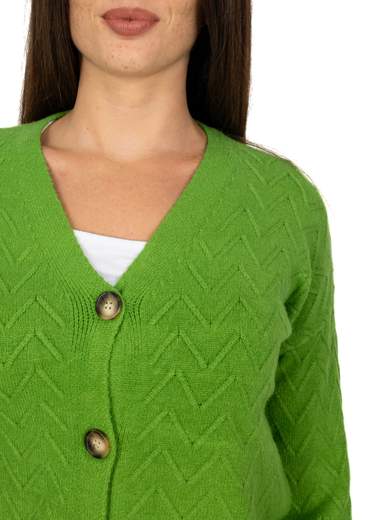 STRABELLO Cardigan Corto Donna Con Bottoni Invernale Scollo A V Da Signora