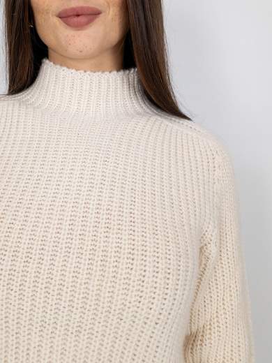 Maglione Dolcevita Donna In Lana Con Collo Alto Comodo