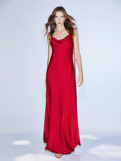 Elegant Long Ceremony Dress with Jeweled Straps