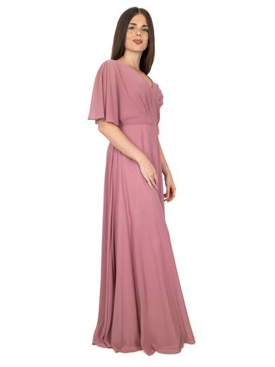 Bianca Brandi Abito Lungo Cerimonia Elegante Stile Impero con Stola 28847