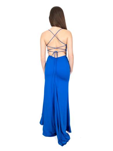 JEAN CRYÒ Abito Lungo Cerimonia Elegante Donna Scollo A Cuore Con Spacco