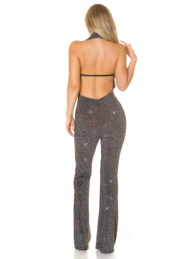 KOUCLA Tuta Intera Sexy Glitterata con Scollo Profondo e Schiena Scoperta 0000OV37710