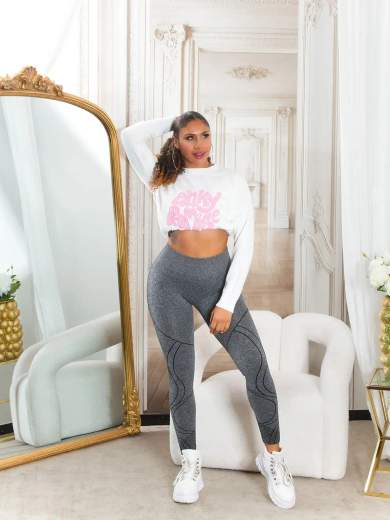 KOUCLA Leggings Modellanti a Vita Alta con Scrunch 0000HL-1367