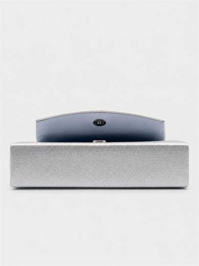 Silver Glitter Evening Clutch Bag HL3569-ARGENTO