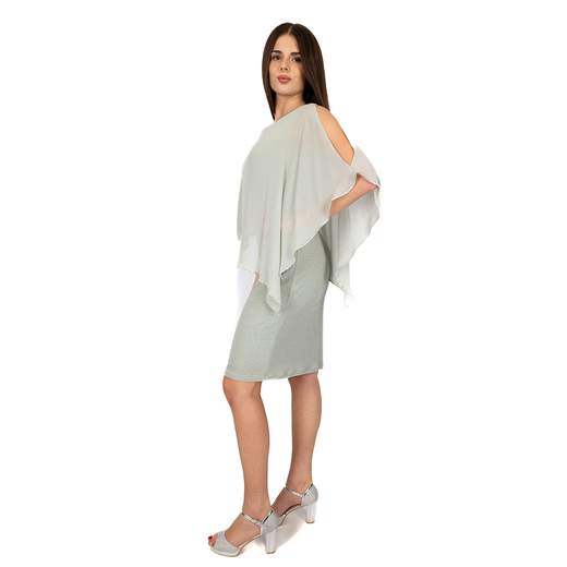 Frank Lyman Abito Cerimonia Donna Corto a Tubino in Lurex Elegante 219203