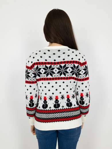 NEW COLLECTION Maglione Natalizio Donna Con Motivi Festivi