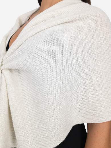 Elegant Ceremony Shrug in Knit with Lurex Yarn