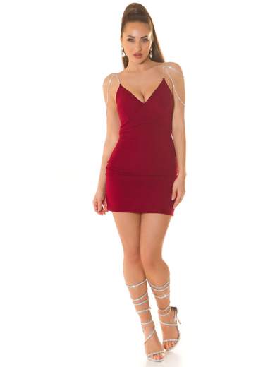 Miniabito da festa aderente con strass – Look sexy e glamour