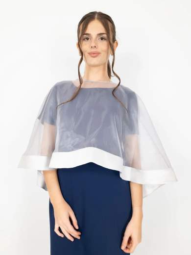 Peg Moda Coprispalle da cerimonia in organza Made in Italy 222-CAPPA