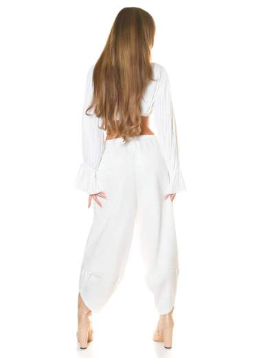 Pantaloni sexy a vita alta Koucla con vestibilità ampia
