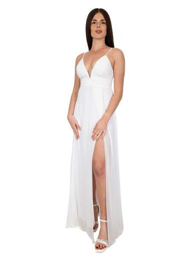 Abito da Sposa Economico in Chiffon con Spacco Gina