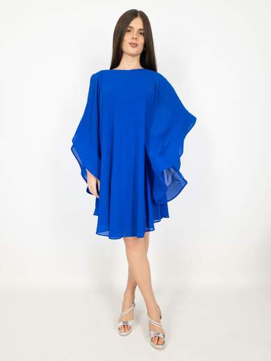 Abito corto elegante con maniche a campana