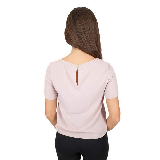 RINASCIMENTO Blusa Elegante Manica Corta tessuto Satin di Rinascimento
