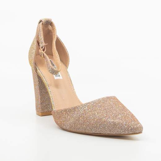 CHIARA FOSCARI Décolleté bronzo glitterate con tacco largo e cinturino Chiara Foscari A31-055-BRONZO