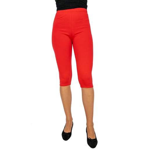 STRABELLO Leggings Corto al Ginocchio Donna Elasticizzati a Vita Alta E2FB