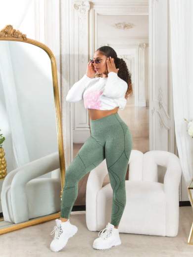 KOUCLA Leggings Modellanti a Vita Alta con Scrunch 0000HL-1367