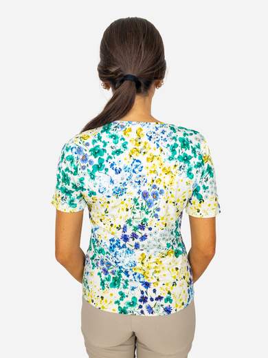 Monica Braghini Women’s summer printed stretch viscose T-shirt Made in Italy 505001