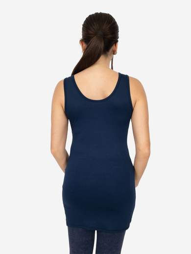 Women's Long Slim Fit Tank Top – Basic Stretch Viscose Model
