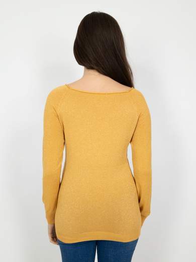 Maglia scollo a barchetta lurex slim fit sottogiacca