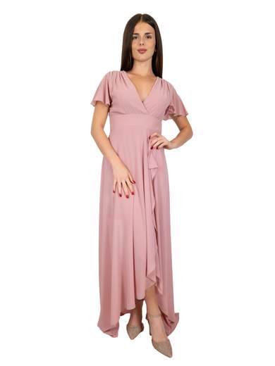 STRABELLO CERIMONIA Abito da cerimonia lungo stile impero con spacco frontale A29599-4042-ALIDA-CURVY