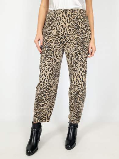 Susy Star Pantalone Curvy con Stampa Animalier e Vestibilità Comoda ST50123