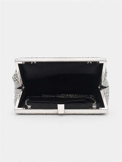Clutch Gioiello Argento con Strass MD2539-ARGENTO