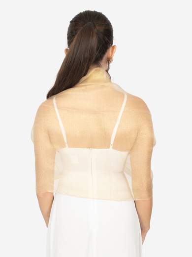 STRABELLO CERIMONIA Stola da Cerimonia in Seta e Lurex con Doppio Velo – 66x188 cm STOLA-SETA