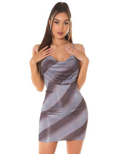 Miniabito Sexy Glitterato con Schiena Nuda