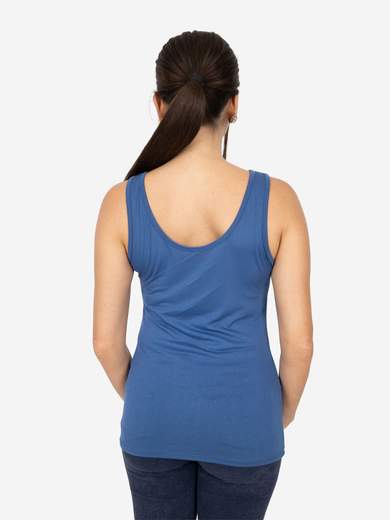 Slim Fit Women’s Tank Top with Wide Straps in Stretch Viscose