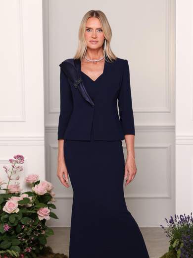 Bianca Brandi Abito lungo a sirena con giacca da cerimonia mamma della sposa e dello sposo 29674