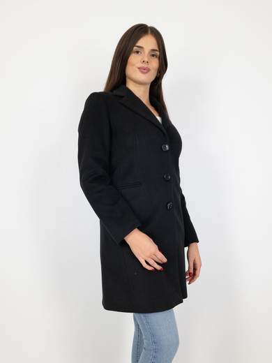 Cappotto Donna Sciancrato Elegante In Panno Caldo Slim Fit