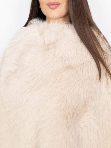 Elegant faux fur poncho
